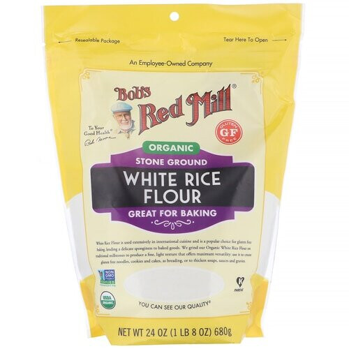 Bob's Red Mill, Farine de Riz Blanc Bio, 24 oz (680 g)