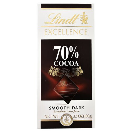 Lindt Lindt Excellence Chocolate Bar 70% Cocoa Smooth Dark -- 3.5 oz