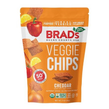 Brads Raw Foods Veggie Chips Cheddar -- 3 oz