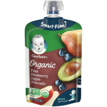 Gerber 2nd Foods Organic Baby Food Pear Blueberry Apple Avocado -- 3.5 oz