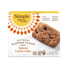 Simple Mills Soft Baked Almond Flour Bars Spiced Carrot C...