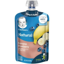 Gerber Toddler Food Pouch Banana Blueberry -- 3.5 oz