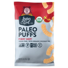 LesserEvil Paleo Puffs Fiery Hot -- 5 oz