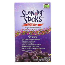 NOW Real Food Slender Sticks Sugar Free Drink Sticks Grape -- 12 Sticks