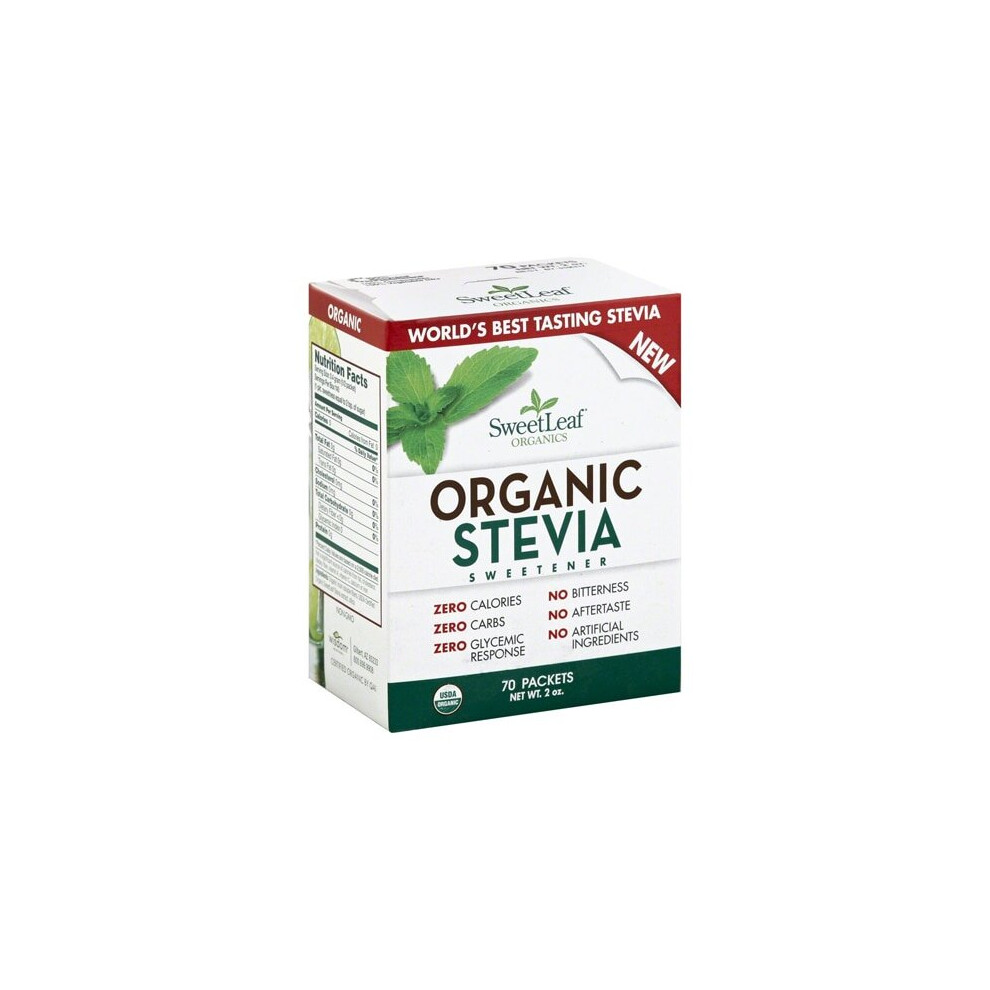 Wisdom Natural SweetLeaf Organic Stevia Sweetener -- 70 P..