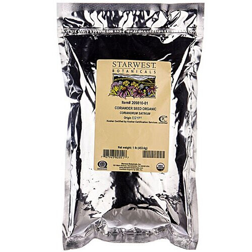 Starwest Botanicals Organic Coriander Seed -- 1 lb