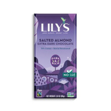 Lily's Sweets, Extra Dunkle Schokoladentafel, Gesalzene Mandel, 70% Kakao, 2,8 Unzen (80 g)