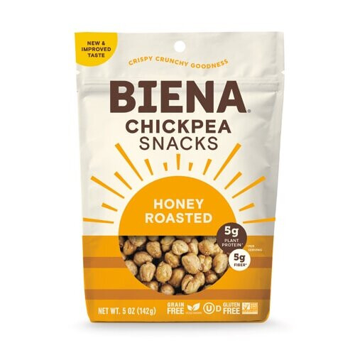 BIENA, Kichererbsen-Snacks, Honig geröstet, 5 Unzen (142 g)