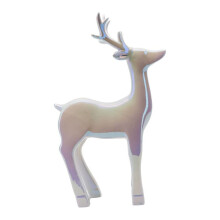 Christmas Iridescent Home Decor Freestanding Pearlescent Gloss Effect Reindeer