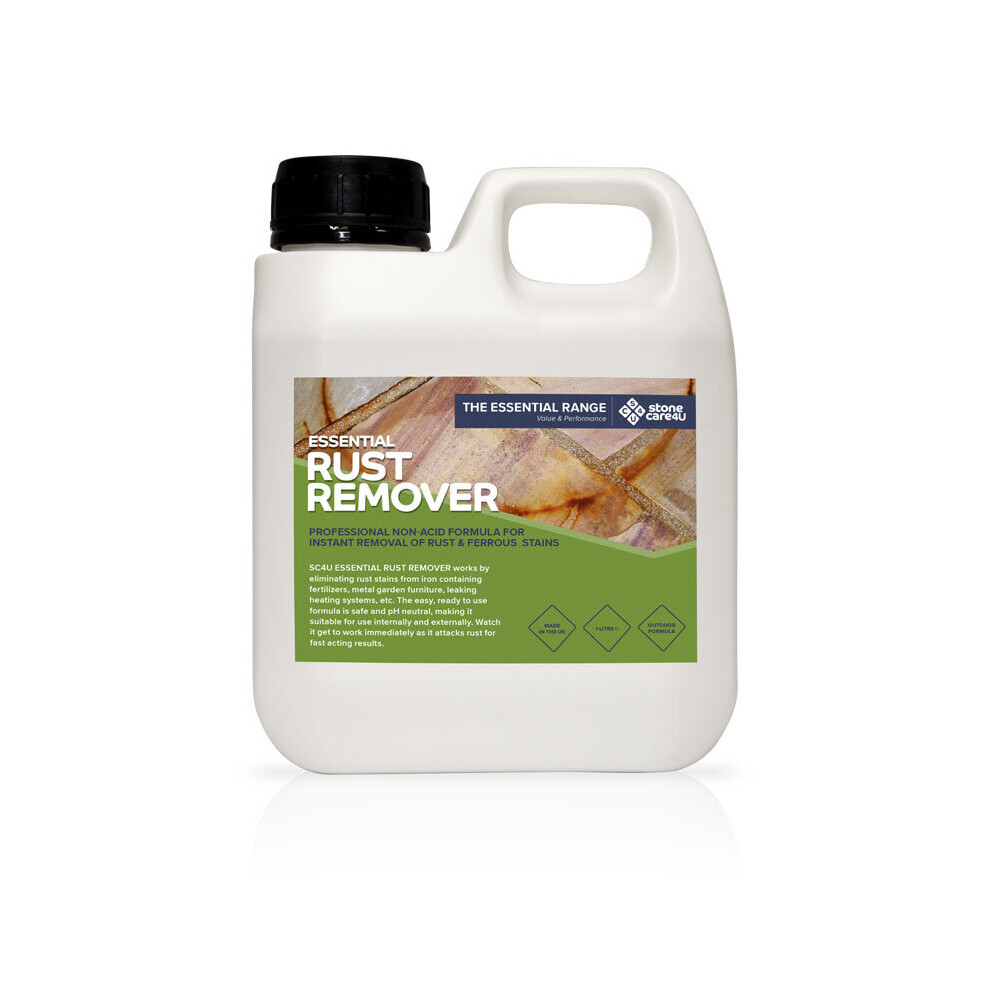 (1 Litre) Rust Stain Remover For Patio Natural Stone Paving or Concrete Drive Acid-Free