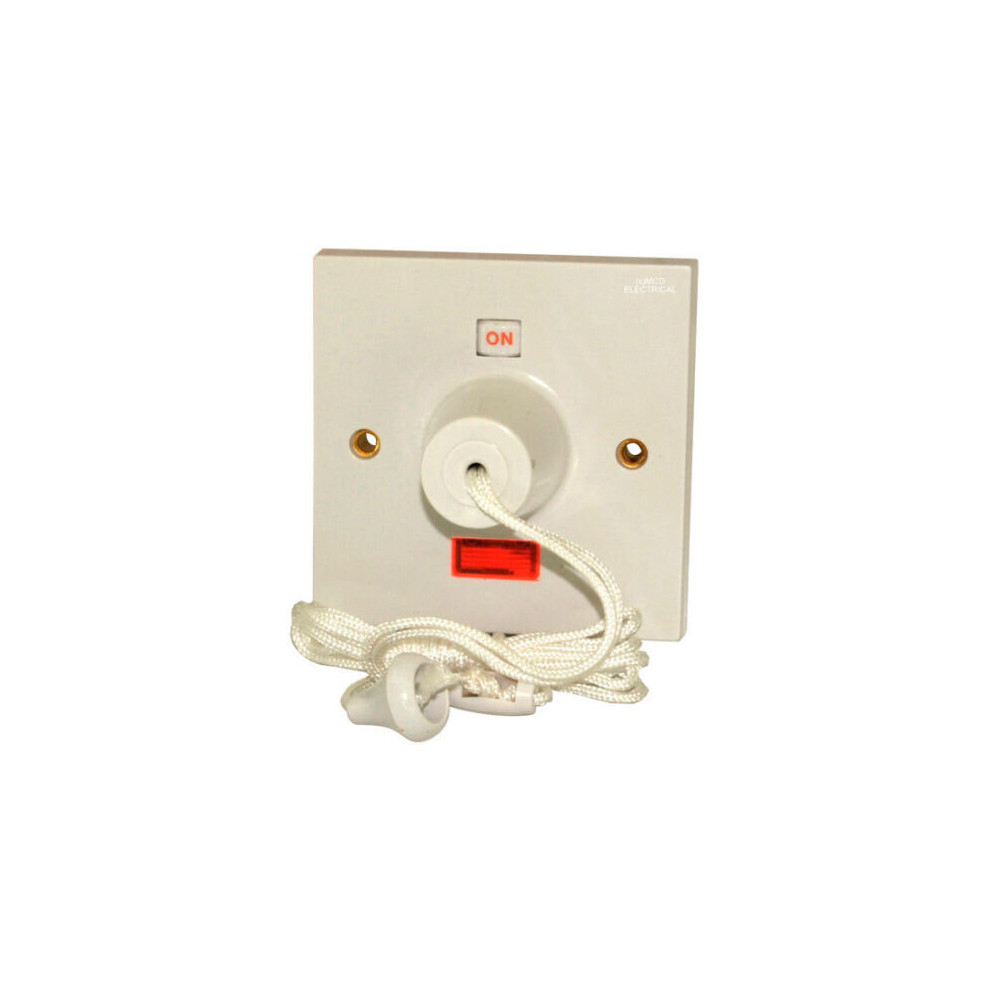 Click Prw210 Shower Ceiling Pull Switch With Neon Indicator Dp 45 Amp 5055112821505