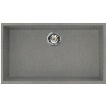 Reginox Elleci Quadra Titanium Kitchen Sink Granite Single Bowl Undermount Waste