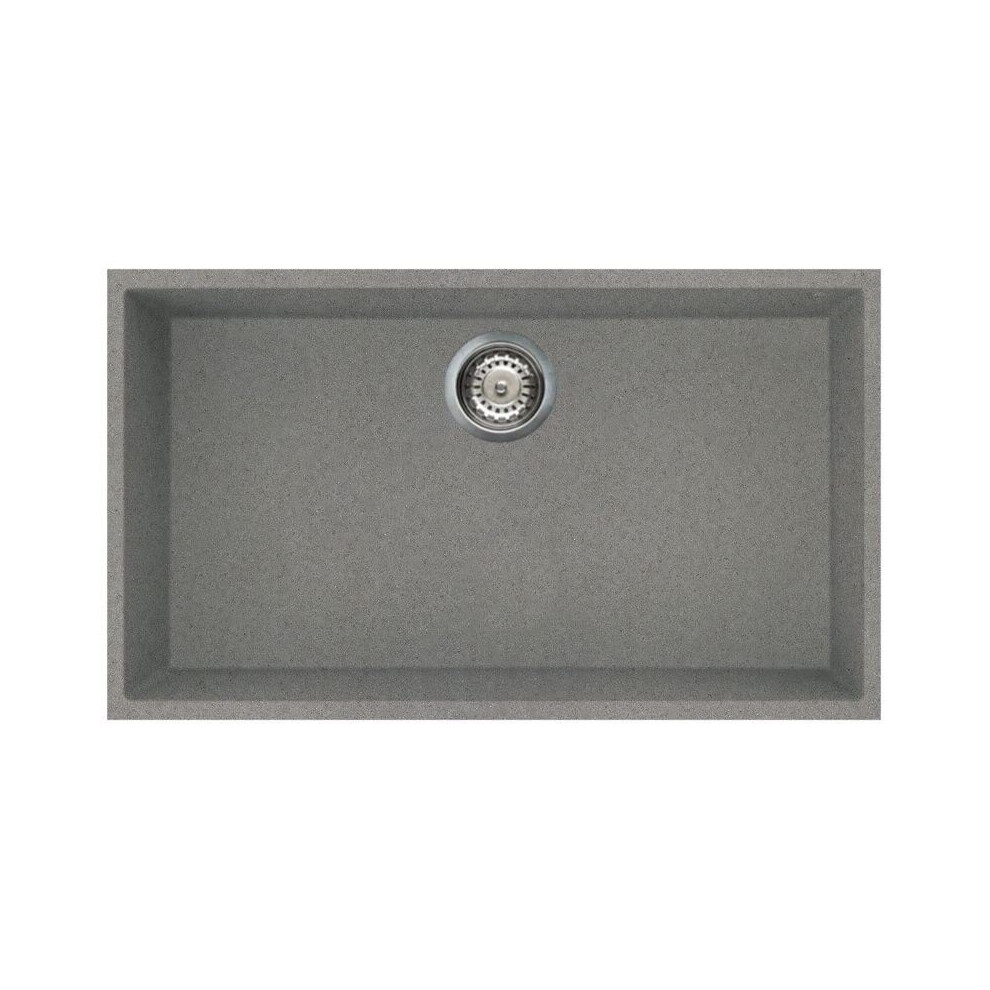 Reginox Elleci Quadra Titanium Kitchen Sink Granite Single Bowl Undermount Waste