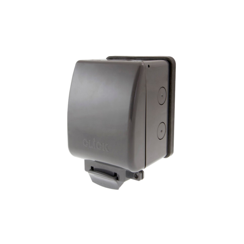 Click Scolmore Aquip Weatherproof Switched Single Plug Socket 13A 1 Gang Ip66 5055287027887
