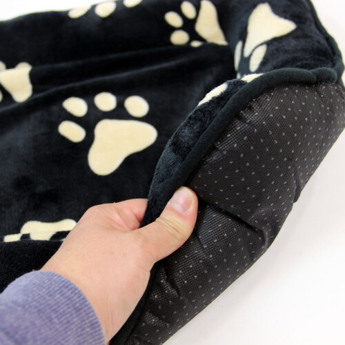 24inch Dog Bed for Pet Crate in Faux Fur with pawprint design easipet on OnBuy