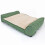 Large Dog bed with Orthopaedic Pillow Cushion in Green/cream Actiaspet 8