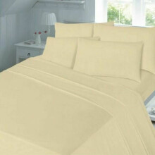 (Latte Beige , King ) Extra Deep Flannelette Brushed Cotton Fitted Sheet