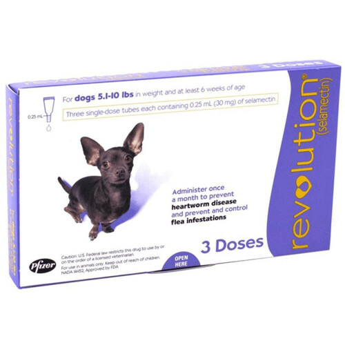 Revolution Revolution (purple) For Extra Small Dogs Weighing 2.5-5kg (5.5-11lbs), 3 Pack