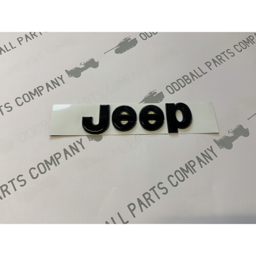 Jeep Bonnet / Tailgate Badge Hood Boot Emblem Gloss Black Front / Rear 1