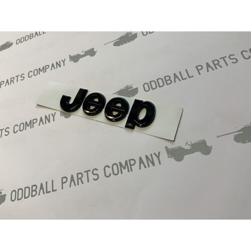 Jeep Bonnet / Tailgate Badge Hood Boot Emblem Gloss Black Front / Rear