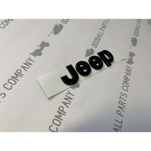 Jeep Bonnet / Tailgate Badge Hood Boot Emblem Gloss Black Front / Rear 2