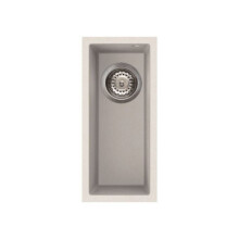 Reginox Elleci Quadra50 Kitchen Sink Half Bowl White Granite Undermount Waste