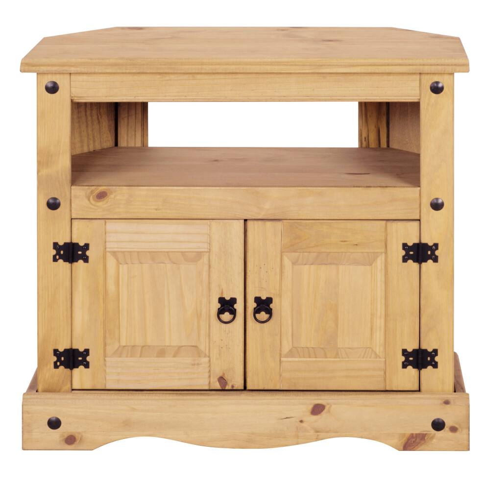 Corona TV Stand Pine 2 Door Television Cabinet Mexican Solid