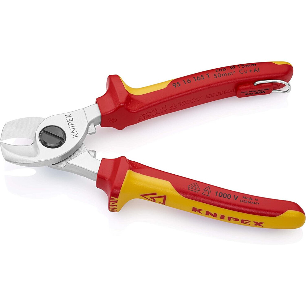 KNIPEX Cable Shears 1000V-insulated (165 mm) 95 16 165 T