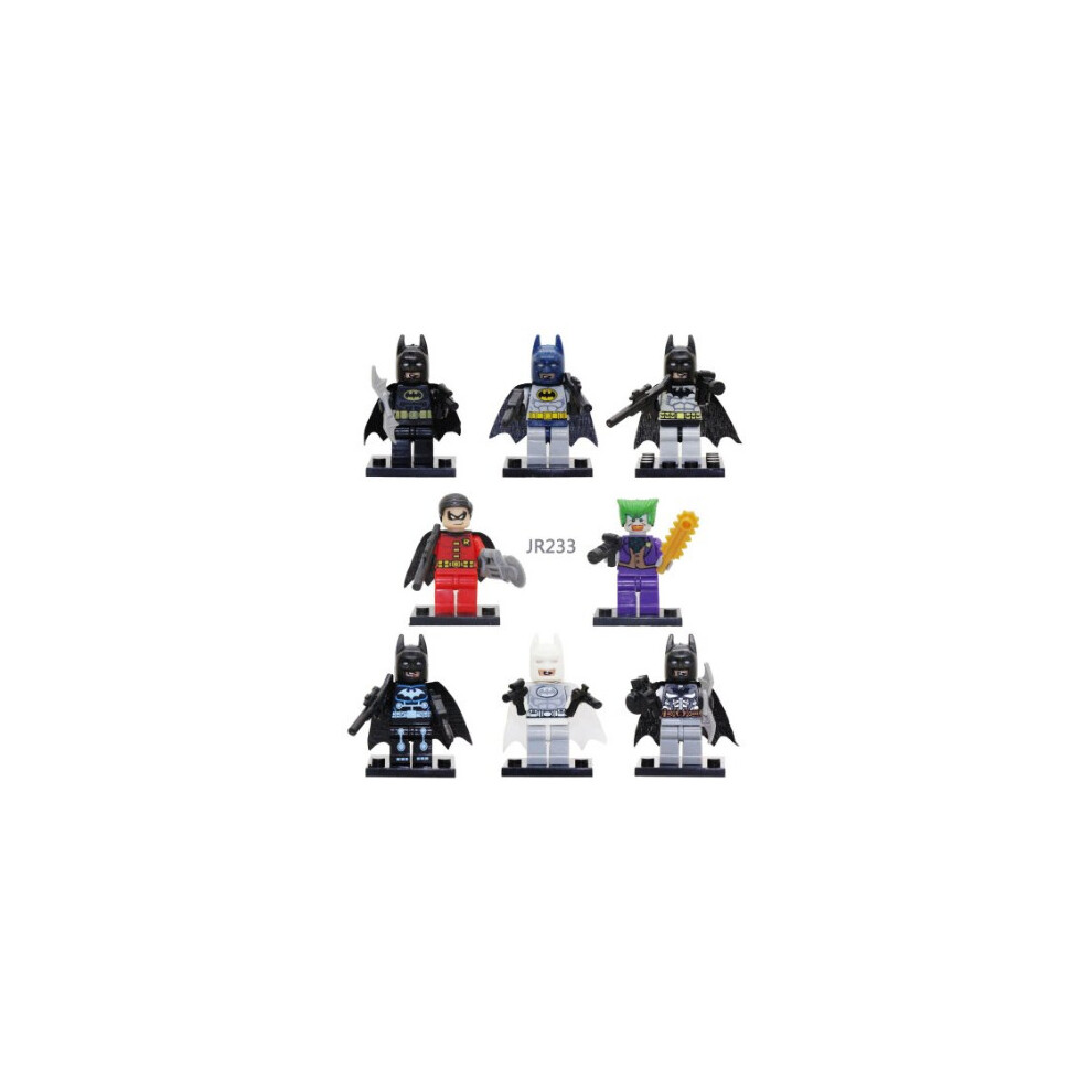 8PCS Building Blocks Batman Clown Minifigures Toy