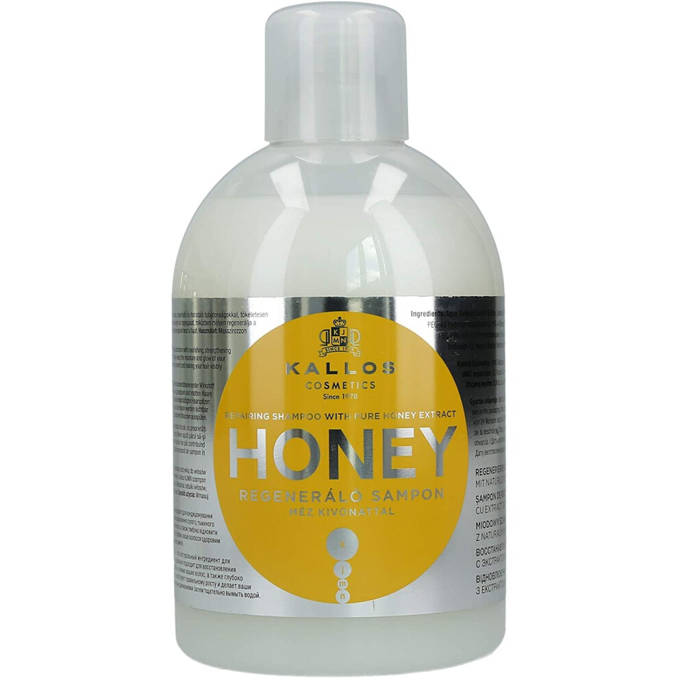 Kallos White Repairing Shampoo With Pure Honey Extract 1000Ml,