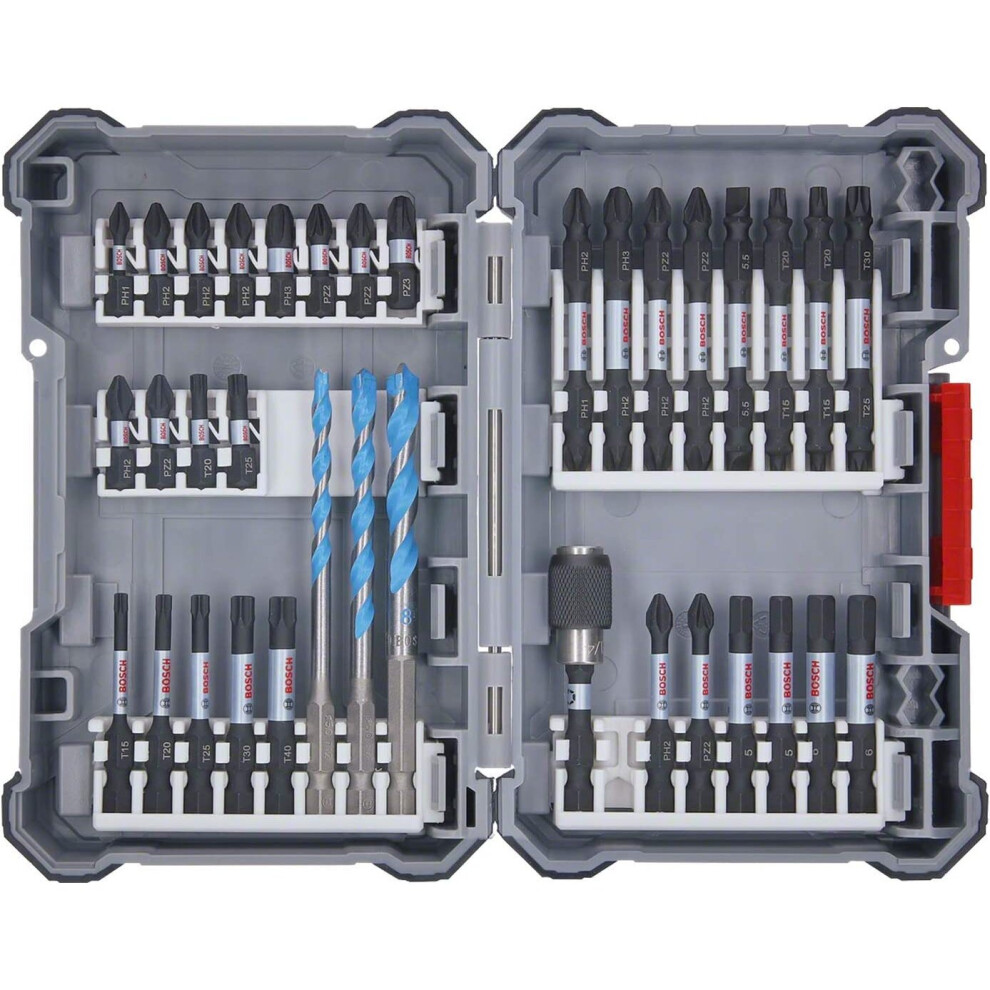 Bosch Professional 2607017463 35-Piece Drill Bit Set (Pick and Click, Accessories for Impact Drivers, with Bits and Universal Holder)