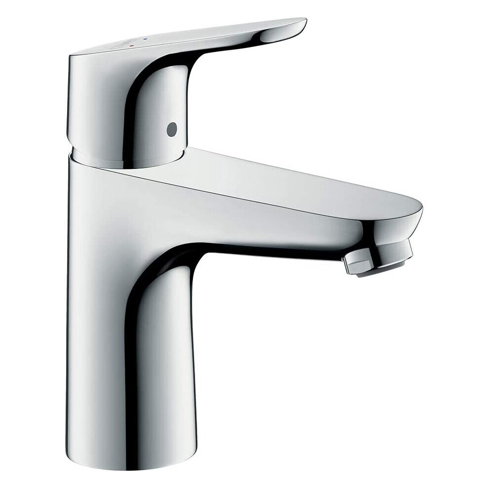 hansgrohe Focus basin mixer tap 100 with pop up waste, chrome