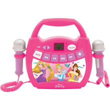 Lexibook MP300DPZ Disney Princess, My First Karaoke Digital Player with 2 Toy mics, Wireless, Record and Voice Changer Functions, Pink
