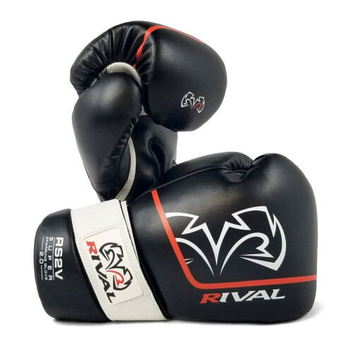 (12 oz) RIVAL BOXING RS2V SUPER SPARRING GLOVES 2.0 - BLACK