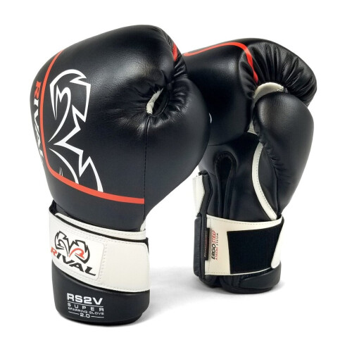 (12 oz) RIVAL BOXING RS2V SUPER SPARRING GLOVES 2.0 - BLACK 2