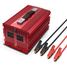 BESTEK 2000W Power Inverter DC 12V to AC 230V 240V Car Voltage Converter with Cigarette Lighter Adapter and Battery Clip