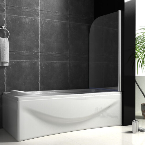 AICA 180 disgree Pivot Radius 6mm Glass Over Bath Shower Screen 2