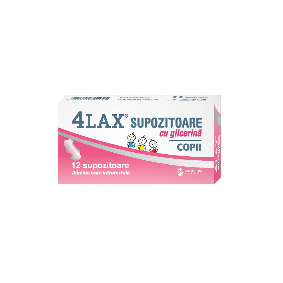 Solacium Pharma Suppositories With Glycerin For Children 4Lax, 12 Piece,
