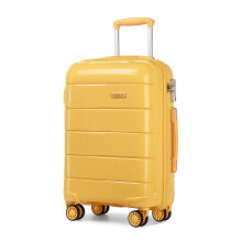 (28 inch) Yellow Color 20/24/28 Inch PP Hard Shell Suitcase Travel Trolley With TSA Lock