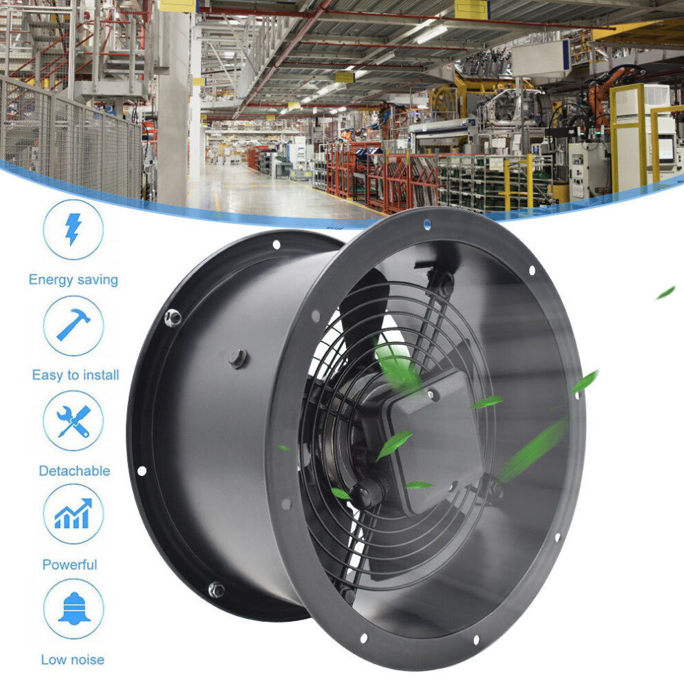 (16 Inches / 400mm-4 Pole) Industrial Ventilation Axial Extractor Duct Fan Exhaust Air Blower