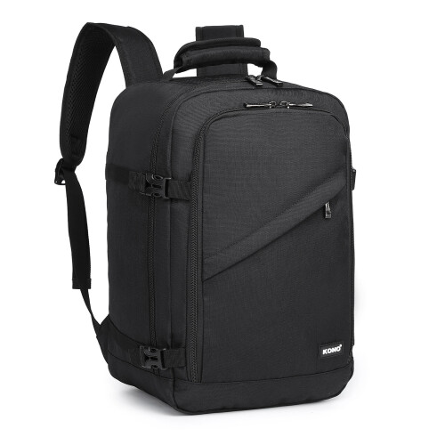(black) Unisex Waterproof  Cabin Flight Backpack Travel School Shoulder Bag 2