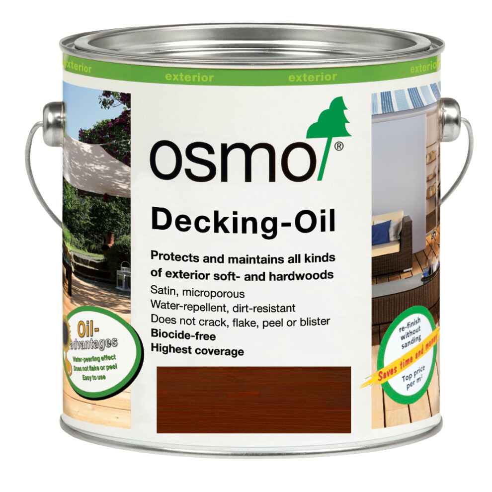 Osmo Decking Oils - Bangkirai 016 2.5 Litre Dark