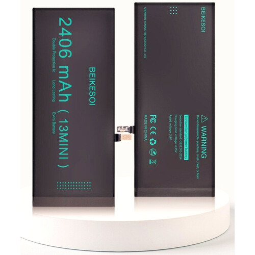 Beikesoi Replacement Battery Compatible With iPhone 13 Mini (2406mAh)