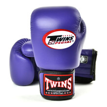 TWINS BGVL3 LEATHER BOXING GLOVES - PURPLE - 12 oz