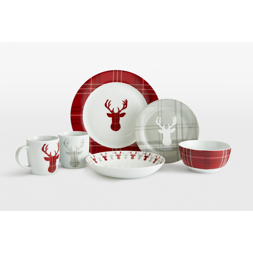 30pc Highland Stag Dinner Set