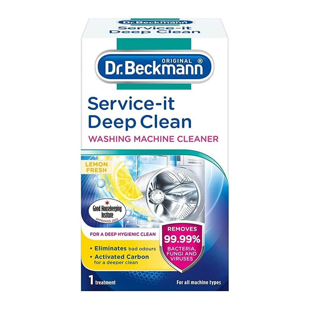 Dr. Beckmann Service-it Deep Clean Washing Machine Cleaner | Removes 99,99 % of bacteria and fungi and viruses | eliminates bad odours | 250 g