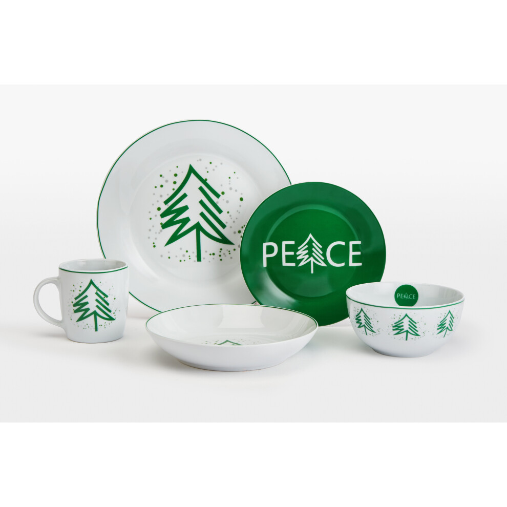 20pc Peace Tree Dinner Set