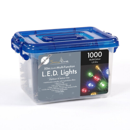 Snow Time Christmas Tree Lights Multi-Colour Indoor/Outdoor 1000 LED