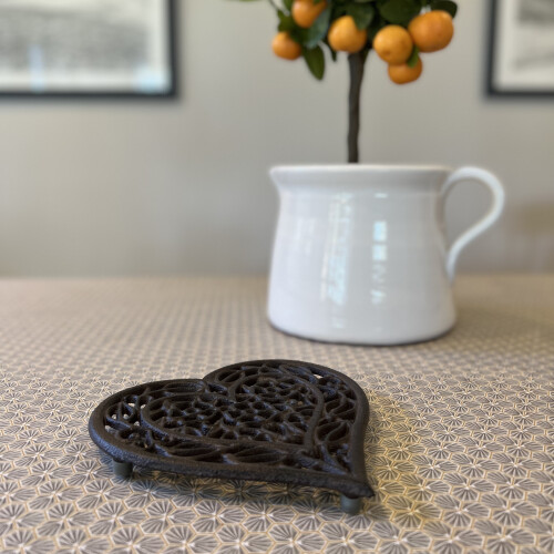Selections Cast Iron Heart Shaped Trivet 1