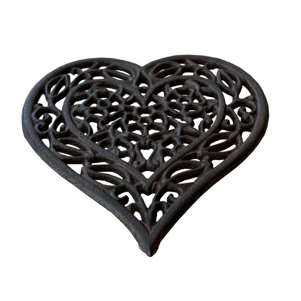 Selections Cast Iron Heart Shaped Trivet